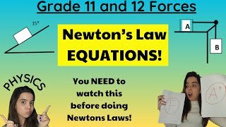 Newtons Laws grade 11 and 12 Watch this before doing calculations [upl. by Pages96]