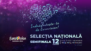 Semifinala Eurovision România 2022 – prima parte  LIVE TVR1 [upl. by Meekyh]