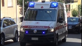 RARE 2X Ambulanza Croce Rossa Italiana Castrovillari in emergenza  Italian ambulance responding [upl. by Ailemrac]