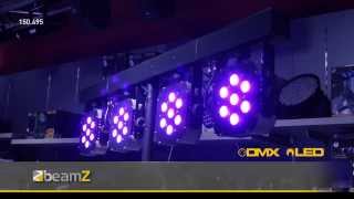 BeamZ PARBAR 4Way Kit 7x 10W Quad LEDs DMX 150495 BeamZ [upl. by Ruthy]