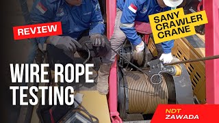 WIRE ROPE TESTING  Pengujian Deteksi Cacat Wire Rope [upl. by Airel]