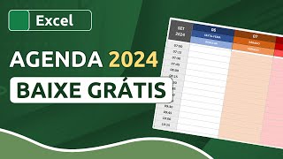 AGENDA 2024 em EXCEL – DOWNLOAD GRÁTIS [upl. by Reiniar]