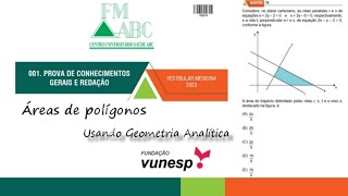 Área de Polígonos com Geometria Analítica  FMABC Medicina faculdadedemedicina [upl. by Ainafets]