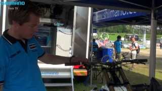 Bleeding Shimano disc brakes Shimano mechanic Magnus shows you how to do it [upl. by Milda]