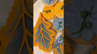 Decorated cookies for fall 🍂 decoratedcookies fallbaking cookiedecorating art [upl. by Auhsohey]