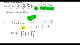 Spurgeraden bei Parameterform [upl. by Henning51]