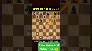 Win in 10 move chessgame chess chesspuzzle checkmate chessbrains chesstips [upl. by Nnyltiac]