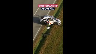 When sportsmanship takes the wheel 🚗✨ wrc [upl. by Boaten]