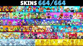 I Spent 13701 to unlock EVERY SKIN in Brawl Stars 664 skins [upl. by Adlemi]