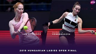 Alison Van Uytvanck vs Marketa Vondrousova  2019 Hungarian Ladies Open Final  WTA Highlights [upl. by Hekking]