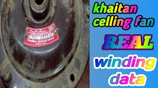 Khaitan ceiling fan ka 100 original winding datakhaitanCellingfanwindingdata khaitancellingfan [upl. by Ronald]