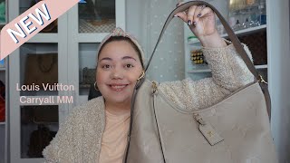 New Louis Vuitton CarryAll MM Empreinte Leather Unboxing and comparison to Neverfull GM [upl. by Upshaw377]