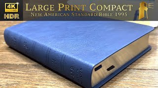 Bible Review Lockman NASB 1995 Large Print Compact Blue Leathertex with Silver [upl. by Naitsirc]