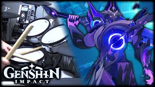 【Genshin Impact 42 OST】AllDevouring Narwhal Shadow Phase 2 Weekly Boss Battle Theme Drum Cover [upl. by Llewxam]