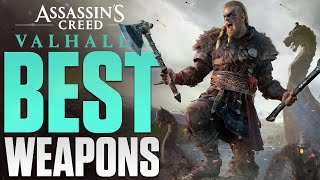 TOP 5 best Weapons in Assassins Creed Valhalla 2023  strongest Swords etc [upl. by Yluj]