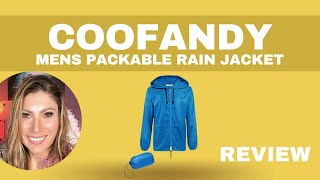 COOFANDY Mens Packable Rain Jacket REVIEW [upl. by Anderegg]