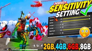 Best Sensitivity Setting For Headshot⚙️ 2GB  3GB  4GB RAM  FREE FIRE [upl. by Shaff]