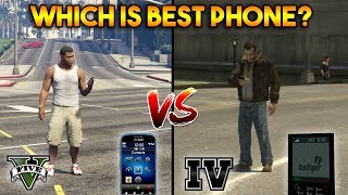 GTA 5 PHONE VS GTA 4 PHONE  WHICH IS BEST [upl. by Saile]