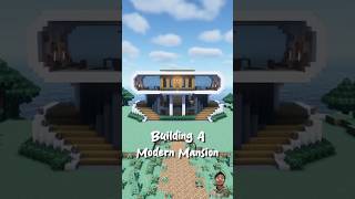 minecraft building A modern mansion house tutorial [upl. by Gardell]