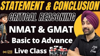 Critical Reasoning  Statement amp Conclusion  NMAT GMAT CAT Important Chapter  Basic to Advance [upl. by Hartmunn]