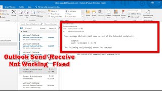 Your message did not reach some or all of the intended recipients Outlook Error [upl. by Anoyet]