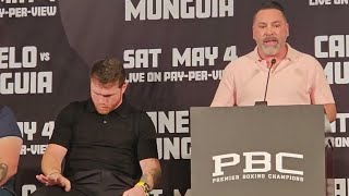 😳AWKWARD😳 CANELO IGNORES OSCAR DE LA HOYA AT PRESS CONFERENCE [upl. by Grand710]