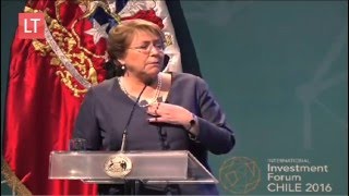 BacBachelet por precio del cobre quotLos problemas internacionales los enfrentamos con solidezquot [upl. by Aerdnaed699]