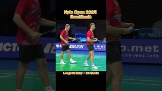 Longest Rally  54 Shots LaneVendy vs LundgaardVestergaard HyloOpen2024 BWFWorldTour badminton [upl. by Frasier371]