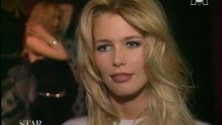 Claudia Schiffer interview exclusive on French TV in 1996 [upl. by Krakow]