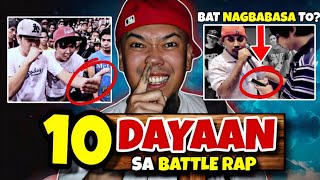 10 DAYAAN  Na HINDI HALATA Sa RAP BATTLE [upl. by Helfant]