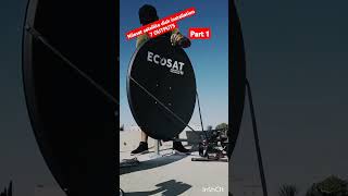 nilesat satellite dish installation 7 OUTPUTS [upl. by Mccarthy]