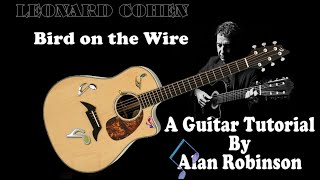 Bird on the Wire  Leonard Cohen  Acoustic Guitar Lesson easyish [upl. by Colwen320]