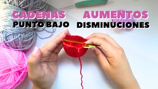 CÓMO HACER UNA CADENA PUNTO BAJO AUMENTOS Y DISMINUCIONES  Cad Pb Aum y Dis [upl. by Annayi]