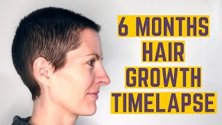 6 Months Hair Growth Time Lapse After Shaving My Head [upl. by Niawd]