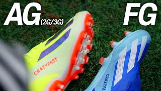 Soccer shoes suitable for artificial field X Crazyfast Elite AG2G3G vs FG [upl. by Weinshienk]