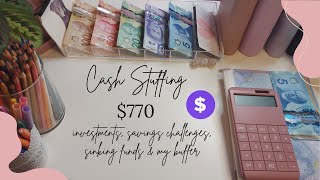 Cash Stuffing  July Week 3 770  Invest in Yourself Dave Ramsey Inspired  Zero Based Budget [upl. by Innavoig]