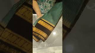 latest semi gadwal lines saree with gap border for more details contact 9052118899 [upl. by Ahsirk]