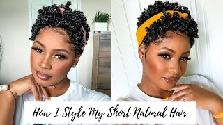 My 2021 TWA Routine  Defined Shiny Curls for Short Type 4 Natural Hair [upl. by Nathanil511]