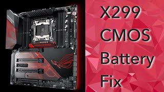 Replacing The CMOS Battery On The X299 ASUS Rog Rampage VI Extreme Motherboard [upl. by Belita]