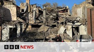 Russia and Ukraine trade missile and drone strikes  BBC News [upl. by Anny643]