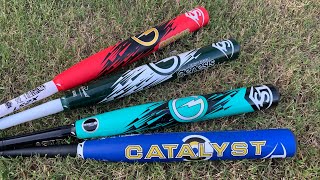 Testing out the Louisville Slugger Catalyst Ironman Griffey and APG3 with friends [upl. by Annaigroeg]