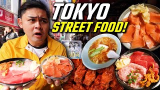 TOKYO Street Food Tour Ramen Sushi and Takoyaki Best JAPAN Street Food Tour [upl. by Joceline]