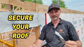 How To Install Hurricane Straps Cabin Project [upl. by Nwahsad675]