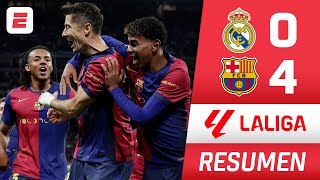 Barcelona HUMILLÓ al Real Madrid GOLEADA 40 con GOLES de Lewandowski Raphinha y Yamal  La Liga [upl. by Azer]