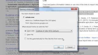 How To Export RIS From Google Scholar Using EndNote [upl. by Myrta]