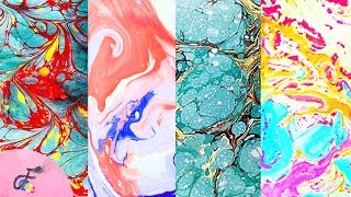 How to do Paper Marbling  Fatemas Art Show [upl. by Ydac]