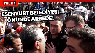 Esenyurt Belediyesi önünde arbede CHPliler belediyeye alınmıyor [upl. by Lever315]