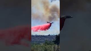 🛩 Dropping PhosChek on the Bridge Fire wildfire californiawildfires dc10 [upl. by Ilrahc824]