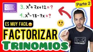 ✅FACTORIZAR TRINOMIOS de Segundo grado 𝙀𝙭𝙥𝙡𝙞𝙘𝙖𝙙𝙤 𝙚𝙣 5 𝙢𝙞𝙣𝙪𝙩𝙤𝙨😎​🫵​💯​ Algebra [upl. by Hacker506]