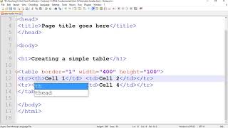 Table Header HTML coding [upl. by Noived]